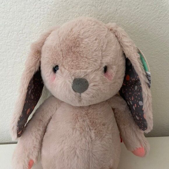 B Softies Butterscotch Bunny Rabbit Je m’appelle 12" Pink Soft Happy Hues NWT - Picture 2 of 11
